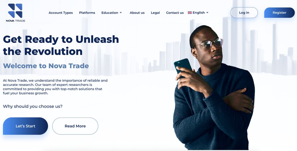 Nova Trade Home page screenshot | Online Trading Secrets Nova Trade Home page screenshot