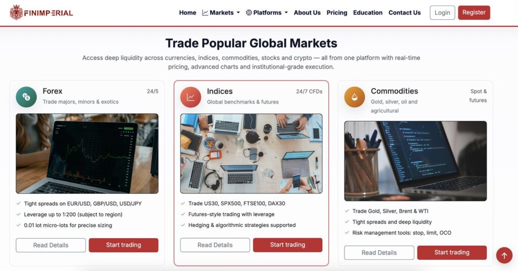 finimperial home page screenshot | Online Trading Secrets finimperial home page screenshot
