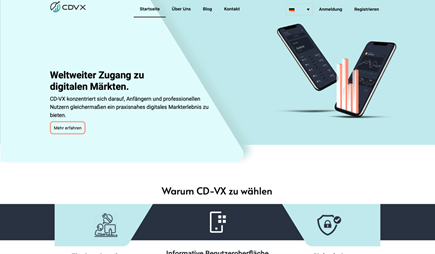 Die offizielle Homepage von CD-VX. 