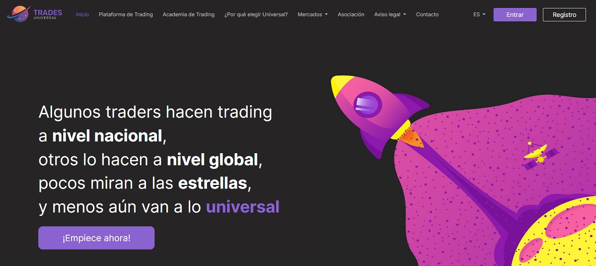 Trades Universal página principal