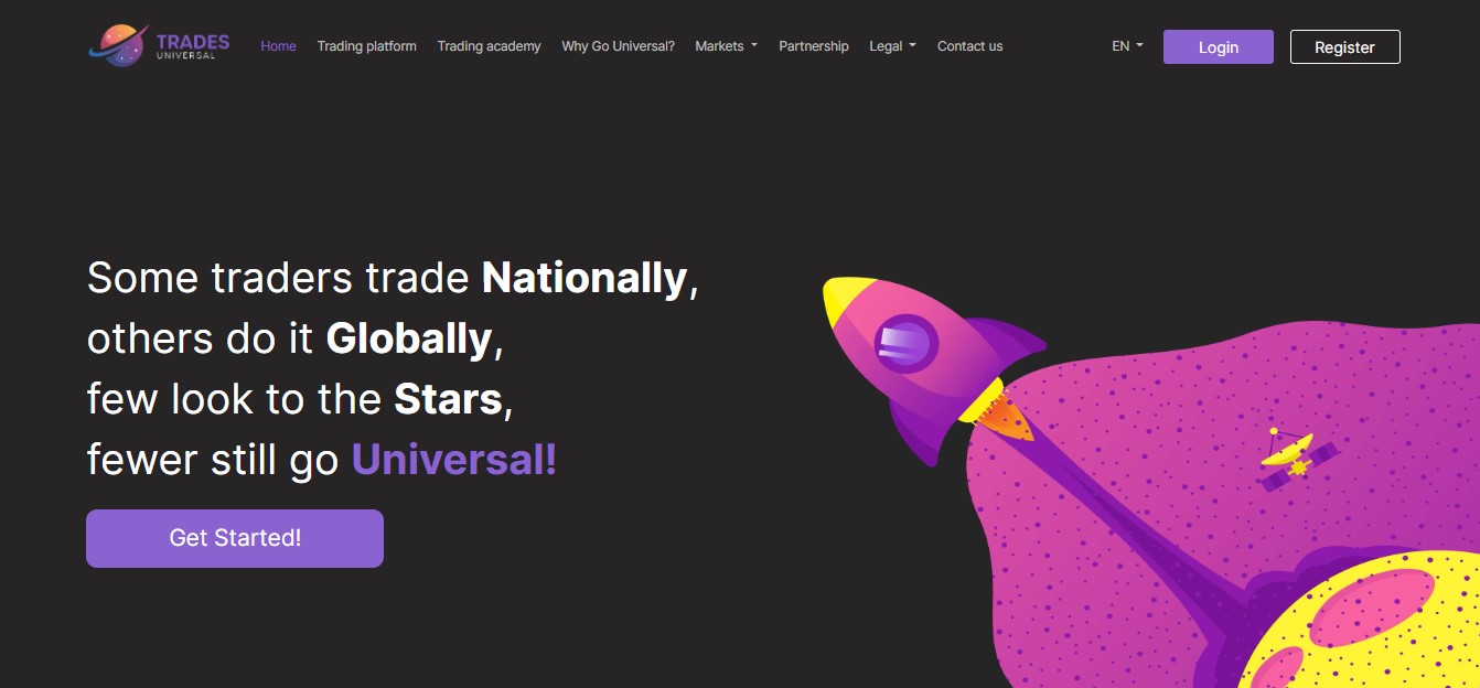 Trades Universal website