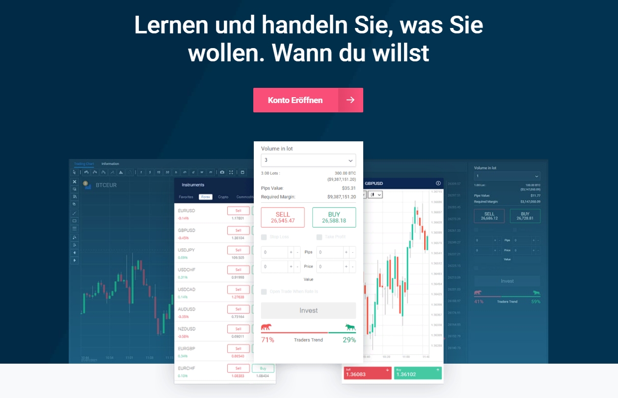 Investirex homepage
