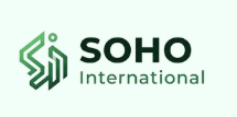 Soho International | Online Trading Secrets Offizielles Logo von SOHO International, minimalistisches grünes geometrisches Design, das die Identität der Marke darstellt.