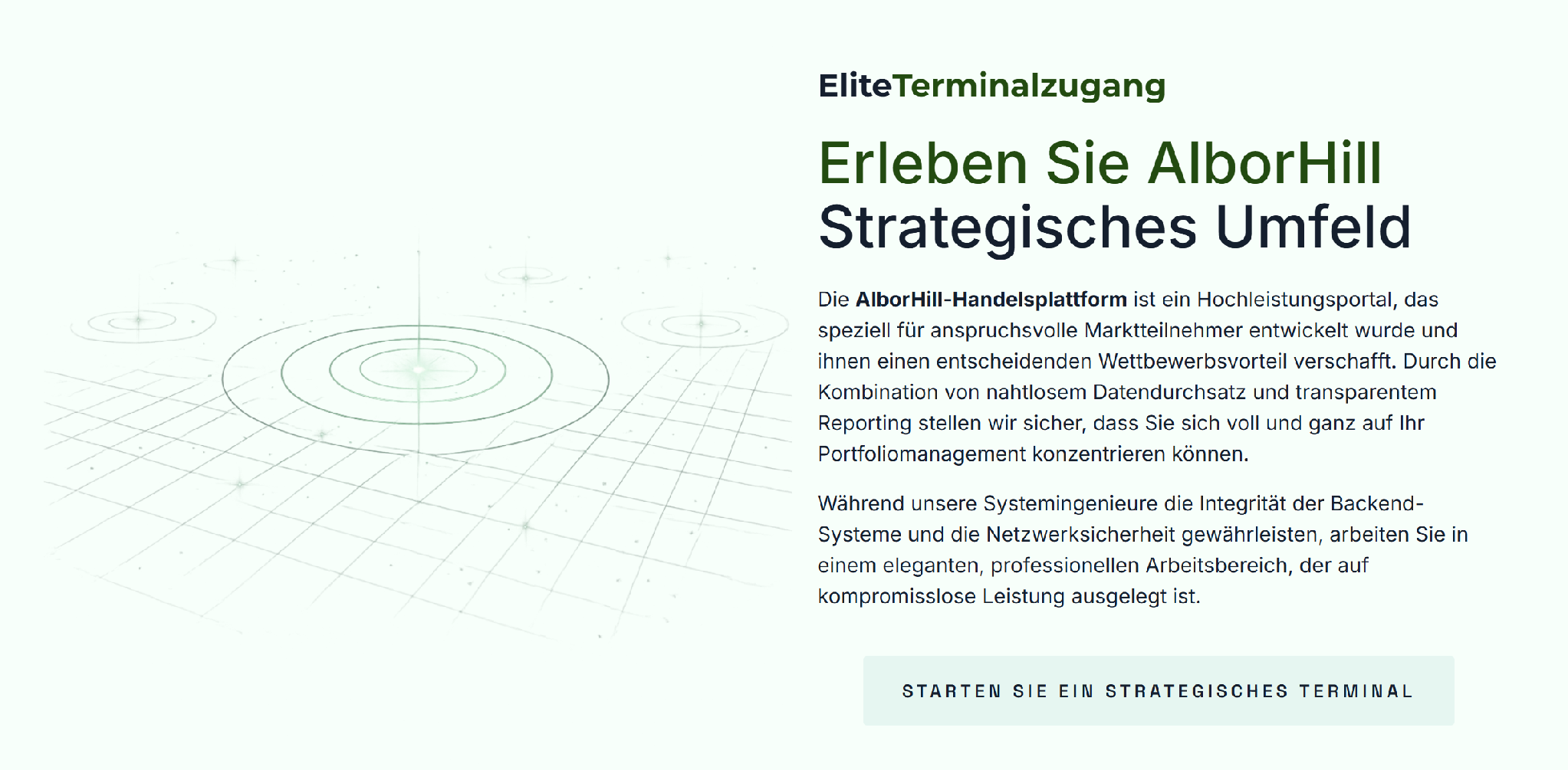 Übersicht der AlborHill-Handelsplattform mit Informationen zur Arbeitsumgebung und Plattformfunktionen. Übersicht der AlborHill-Handelsplattform mit Informationen zur Arbeitsumgebung und Plattformfunktionen.